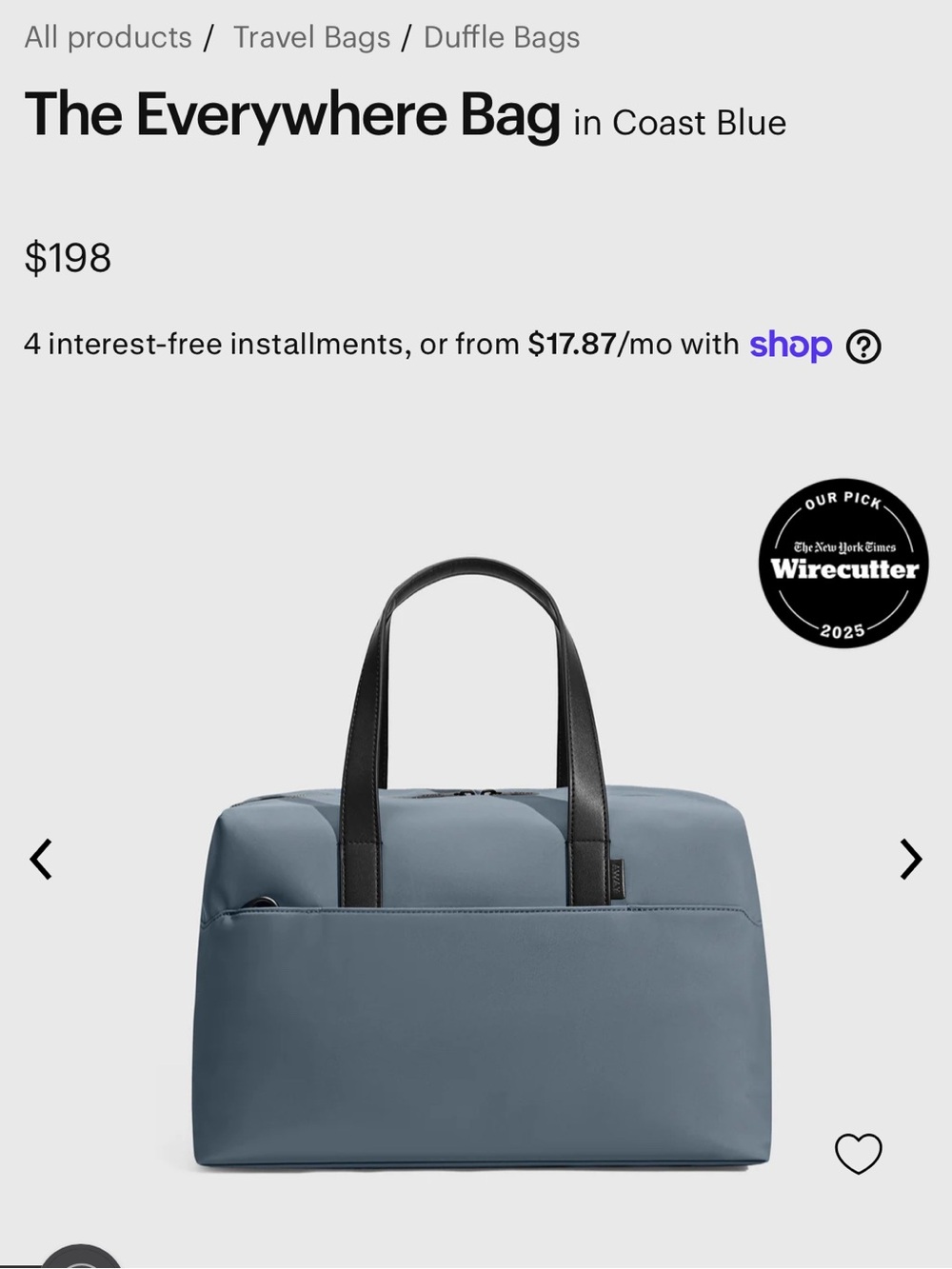 The Everywhere Bag in Coast Blue